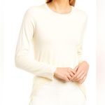 J. McLaughlin ivory scalloped trim soft knit sweater Photo 0