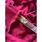 Free People  Intimately Pink Lace Bralette Crop Top NWOT sz L Photo 7