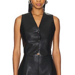 Like New! Nanushka Arnona cropped leather vest, size M Black Size M Photo 0