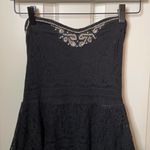 Free People  FP black lace beaded embellished strapless top/dress Small Photo 3