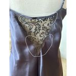 Victoria's Secret Vintage Gold Label Black Satin Lace Insert Slip Photo 2