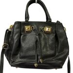 Jessica Simpson  Black Pebbled Leather Handbag Crossbody Purse 10 x 9 inches Photo 2