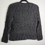 COS  Gathered Texture Crinkle Top Long Sleeve Black Size 12 Holiday Avant Garde Photo 3