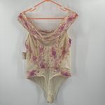Free People INTIMATELY  Bodysuit Large Spring Soiree Printed Lace Floral NWT Photo 2