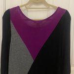 White House | Black Market 3/4 Sleeve Color Block Mini Dress/Tunic Sweater Photo 5