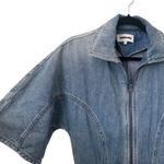 SAINT ART Denim Shirt Maxi Dress Light Wash Small Blue Photo 3