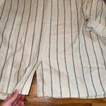 J.Jill  XL Linen Blend Striped Blazer‎ Jacket Long Sleeve Roll Tab Pockets fall Photo 6
