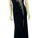 Xcite Black Strapless ruched sequined prom dress sexy lpw back size 4 Photo 0