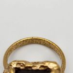 Vintage Sarah Coventry Gold Tone & Purple Glass Adjustable Ring Photo 6