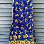 Vintage 90’s LA CERA blue sunflower maxi dress size/M Size M Photo 4