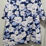 Gap NWT  Blue & Purple Floral Print Button-Down Collared Short Sleeve Shirt - L Photo 10