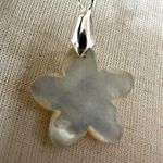 Mother of pearl plumeria flower pendant necklace Photo 5