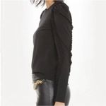 Generation Love  Jamie Ruffled Puff Long Sleeve Top in Black, Sz L Photo 1