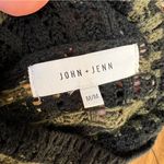 John + Jenn John Jenn Black and Olive chunky striped cowl neck Sweater size M Photo 3
