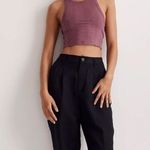 Madewell 💙SALE 3/$25  VARIEGATED PRESSED GRAPE MAUVE BERRY RIB CROP TANK TOP XS Photo 2