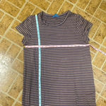 Fleur Bleue Striped T Shirt Maxi Dress Brown Size M Photo 11
