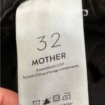 Mother High Waisted Rider Ankle Not Guilty Black jeans, size 32 designer grunge Photo 6