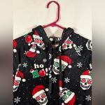 No Boundaries  Drawstring Hooded Fleece Christmas Skeletons Santa Hats XXS 00 NWT Photo 2