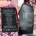 Ba&sh  Lia Pleated Printed Crepe mini dress size 6 Photo 13