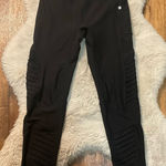 Gottex X By  Leggings Womens Size Small‎ Black Moto Style With Logo Photo 0