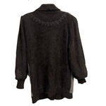 Vintage Angora Beaded Cardigan Korea 80% Angora L/XL Brown Photo 1