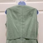 Nat Kaplan Couture Vintage Green Ultra Suede Sleeveless Sheath Dress Size 8 Photo 3