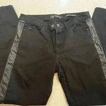 Kim kardashian “Kim” curvy skinny jeans size 12 faux leather detail Black Photo 0