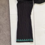 Soft Surroundings jumpsuit Black Turquoise embroidered accents Womens Size XSP Photo 7