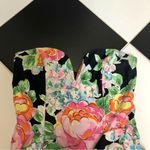 Vintage 80s 90s Niki Strapless Tube Dress Ruffles Colorful Floral Dopamine sz S Multiple Photo 5