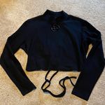 KILLSTAR  Darkest Hour Ribbed Top Black Open Back Size Medium Photo 0