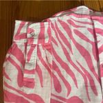 Rails  Ellis Tiger Organic Cotton Gauze Button Down Shirt Pink & White Size Small Photo 13