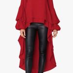 PRETTYGARDEN Women's Lantern Long Sleeve Round Neck High Low Asymmetrical Shirt Dress Photo 0