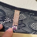 Free People Navy Blue Sheer Short Sleeve Blouse Womens S Lace Boho Fall Flutter Photo 1