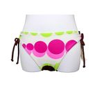 SO  Dotted‎ Low Rise String Bikini Swim Bottom MEDIUM Colorful Poolcore Photo 0