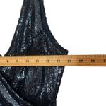 Dress the Population  Sam Sequin Jumpsuit Navy Night Sky Size XS Sleeveless Zip Photo 9