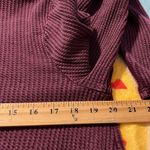 Wonderly  womens size medium waffle knit casual top open back long sleeve purple Photo 4