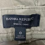 Banana Republic  Women's Olive Green Mid Rise Authentic Chino Khaki Shorts Size 0 Photo 3