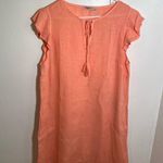 Valentina Naldi Shirt Dress Peach Linen L Orange Size L Photo 2