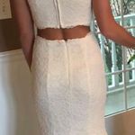 Escape White Two Piece Prom Dress Size 4 Photo 4