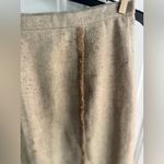 ROYITA Beige Wool Skirt SIZE L – Classic Minimalist Office Style Tan Size L Photo 3