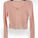 Heart & Hips Heart Hips Blush Ribbed Long Sleeve Top Photo 0