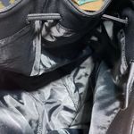 Victoria's Secret Black Fringe Tassel Backpack Drawstring Purse New Photo 6