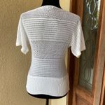 Cenit Womens Sweater Size Small Knit White Sheer Dolman Sleeve Photo 5