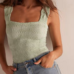 Free People Love Letter Green Tank Photo 0