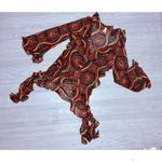 Truth NYC  tie dye 70s inspiredd swirl long sleeve short blouse ruffle detail sm Photo 4