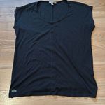 Lacoste  women's black 100% cotton t-shirt size 38 Photo 0