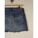 American Eagle Festival Mini Skirt Button Fly Distressed Denim Women's Size 6 Photo 6