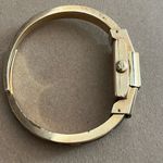 Ernest Borel Watch Incabloc Cuff with Gold Fleur Di Lis Insignia Vintage Antique Black Photo 9