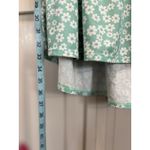No Boundaries  Green/White Floral Sun‎ Dress Ruffle Straps Size M High/Low Photo 3