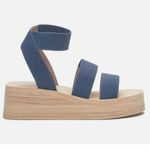 Lucky Brand NEW UCKY BRAND Samella Platform Wedge Sandal In Jeans Color Photo 1